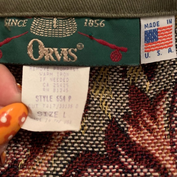 Vintage Orvis Fruit Motif Embroidered Button Vest Waistcoat - Picture 3 of 6